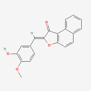 (2Z)-2-[(3-hydroxy-4-methoxyphenyl)methylidene]benzo[e][1]benzofuran-1-one