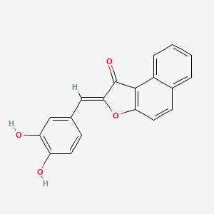 molecular formula C19H12O4 B8062702 (2Z)-2-[(3,4-dihydroxyphenyl)methylidene]benzo[e][1]benzofuran-1-one 
