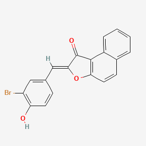 (2Z)-2-[(3-bromo-4-hydroxyphenyl)methylidene]benzo[e][1]benzofuran-1-one