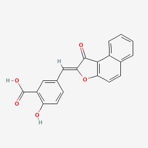molecular formula C20H12O5 B8062719 2-hydroxy-5-[(Z)-(1-oxobenzo[e][1]benzofuran-2-ylidene)methyl]benzoic acid 