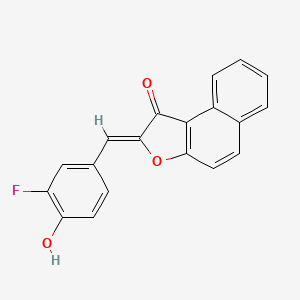(2Z)-2-[(3-fluoro-4-hydroxyphenyl)methylidene]benzo[e][1]benzofuran-1-one