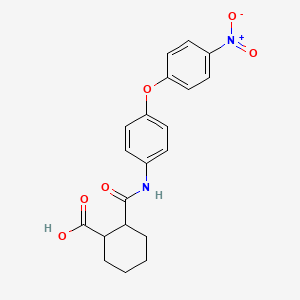 molecular formula C20H20N2O6 B8062734 2-[[4-(4-Nitrophenoxy)phenyl]carbamoyl]cyclohexane-1-carboxylic acid 