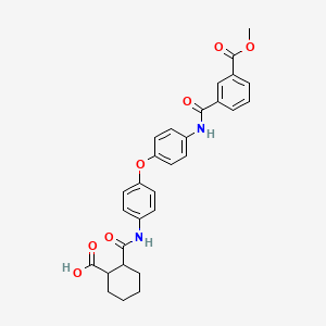 2-[[4-[4-[(3-Methoxycarbonylbenzoyl)amino]phenoxy]phenyl]carbamoyl]cyclohexane-1-carboxylic acid