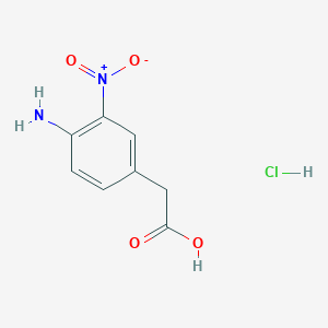 molecular formula C8H9ClN2O4 B8062764 (4-Amino-3-nitro-phenyl)-acetic acid hydrochloride 