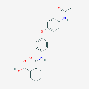 molecular formula C22H24N2O5 B8062784 2-[[4-(4-Acetamidophenoxy)phenyl]carbamoyl]cyclohexane-1-carboxylic acid 