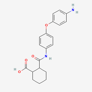 molecular formula C20H22N2O4 B8062790 2-[[4-(4-Aminophenoxy)phenyl]carbamoyl]cyclohexane-1-carboxylic acid 