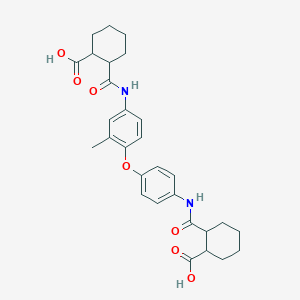molecular formula C29H34N2O7 B8062791 2-[[4-[4-[(2-Carboxycyclohexanecarbonyl)amino]-2-methylphenoxy]phenyl]carbamoyl]cyclohexane-1-carboxylic acid 