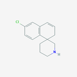 molecular formula C14H16ClN B8062818 6-chlorospiro[2H-naphthalene-1,3'-piperidine] 