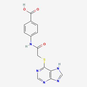 4-{[(9H-purin-6-ylsulfanyl)acetyl]amino}benzoic acid