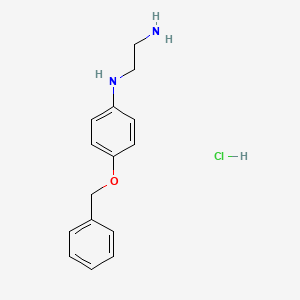 N'-(4-phenylmethoxyphenyl)ethane-1,2-diamine;hydrochloride