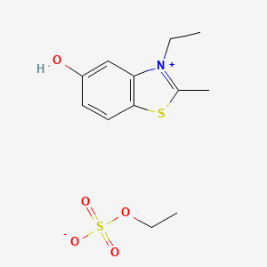 molecular formula C12H17NO5S2 B8062876 3-Ethyl-2-methyl-1,3-benzothiazol-3-ium-5-ol;ethyl sulfate 