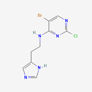 molecular formula C9H9BrClN5 B8062880 N-[2-(4-Imidazolyl)ethyl]-5-bromo-2-chloropyrimidin-4-amine 