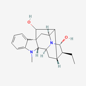 molecular formula C20H26N2O2 B8062912 (5aR,6S,8S,10S,11S,11aS,12aR,13R)-5-methyl-5a,6,8,9,10,11,11a,12-octahydro-5H-6,10:11,12a-dimethanoindolo[3,2-b]quinolizine-8,13-diol 