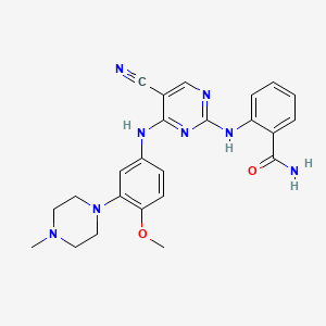 2-[[5-Cyano-4-[4-methoxy-3-(4-methylpiperazin-1-yl)anilino]pyrimidin-2-yl]amino]benzamide