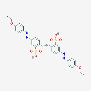 B080630 5-[(4-Ethoxyphenyl)diazenyl]-2-[2-[4-[(4-ethoxyphenyl)diazenyl]-2-sulfophenyl]ethenyl]benzenesulfonic acid CAS No. 10359-84-9