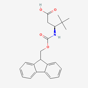molecular formula C22H25NO4 B8063008 (3S)-3-({[(9H-fluoren-9-yl)methoxy]carbonyl}amino)-4,4-dimethylpentanoic acid 