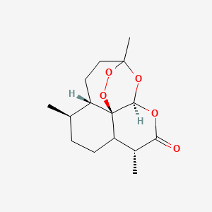 molecular formula C15H22O5 B8063019 (4S,5R,9R,12S,13R)-1,5,9-trimethyl-11,14,15,16-tetraoxatetracyclo[10.3.1.0^{4,13}.0^{8,13}]hexadecan-10-one 