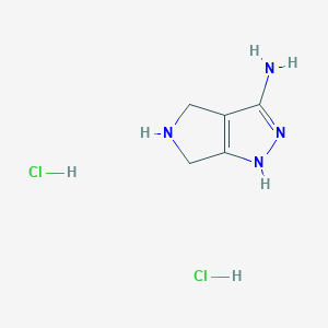 molecular formula C5H10Cl2N4 B8063027 1,4,5,6-四氢吡咯并[3,4-c]吡唑-3-胺二盐酸盐 