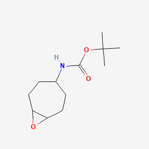 molecular formula C12H21NO3 B8063092 tert-butyl N-{8-oxabicyclo[5.1.0]octan-4-yl}carbamate 