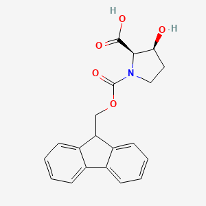molecular formula C20H19NO5 B8063103 (2R,3S)-1-N-Fmoc-3-hydroxy-pyrrolidine-2-carboxylicacid 