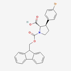 (2S,3R)-1-(((9H-fluoren-9-yl)methoxy)carbonyl)-3-(4-bromophenyl)pyrrolidine-2-carboxylic acid