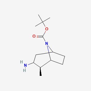 molecular formula C13H24N2O2 B8063166 tert-butyl (2S)-3-amino-2-methyl-8-azabicyclo[3.2.1]octane-8-carboxylate 