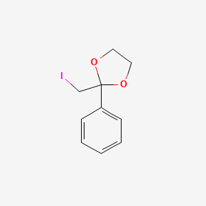 molecular formula C10H11IO2 B8063192 2-(Iodomethyl)-2-phenyl-1,3-dioxolane 