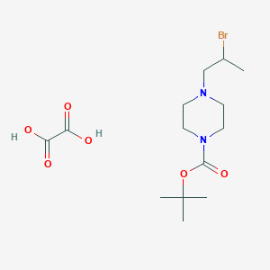 molecular formula C14H25BrN2O6 B8063211 Tert-butyl 4-(2-bromopropyl)piperazine-1-carboxylate;oxalic acid 