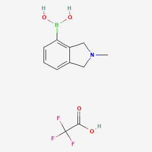 molecular formula C11H13BF3NO4 B8063224 (2-Methylisoindolin-7-yl)boronic acid tfa 