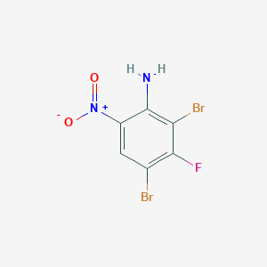 molecular formula C6H3Br2FN2O2 B8063250 4,6-Dibromo-5-fluoro-2-nitroaniline 