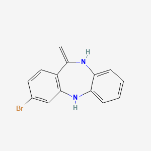 molecular formula C14H11BrN2 B8063313 9-Bromo-6-methylidene-5,11-dihydrobenzo[b][1,4]benzodiazepine 