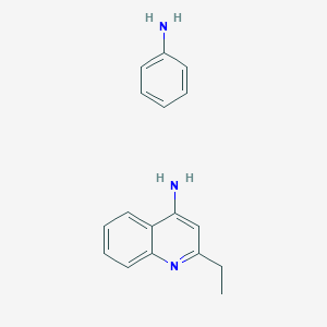molecular formula C17H19N3 B8063327 Aniline;2-ethylquinolin-4-amine 