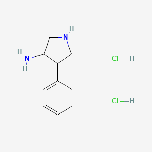 molecular formula C10H16Cl2N2 B8063346 4-Phenylpyrrolidin-3-amine dihydrochloride 