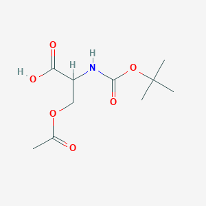 molecular formula C10H17NO6 B8063354 3-(Acetyloxy)-2-{[(tert-butoxy)carbonyl]amino}propanoic acid 