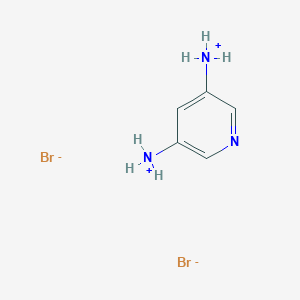 molecular formula C5H9Br2N3 B8063359 (5-azaniumylpyridin-3-yl)azanium;dibromide 