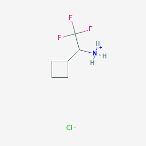 molecular formula C6H11ClF3N B8063367 (1-Cyclobutyl-2,2,2-trifluoroethyl)azanium;chloride 