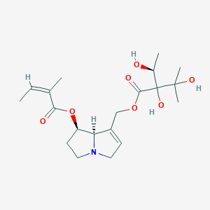 molecular formula C20H31NO7 B8063376 [(7R,8R)-7-[(Z)-2-methylbut-2-enoyl]oxy-5,6,7,8-tetrahydro-3H-pyrrolizin-1-yl]methyl 2,3-dihydroxy-2-[(1S)-1-hydroxyethyl]-3-methylbutanoate 