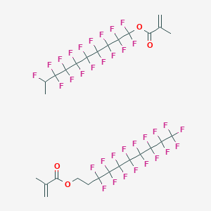 molecular formula C28H18F34O4 B8063397 1,1,2,2,3,3,4,4,5,5,6,6,7,7,8,8,9-Heptadecafluorodecyl 2-methylprop-2-enoate;3,3,4,4,5,5,6,6,7,7,8,8,9,9,10,10,10-heptadecafluorodecyl 2-methylprop-2-enoate 
