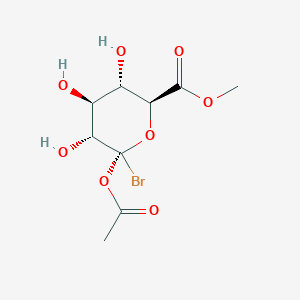 molecular formula C9H13BrO8 B8063404 methyl (2S,3S,4S,5R,6S)-6-acetyloxy-6-bromo-3,4,5-trihydroxyoxane-2-carboxylate 