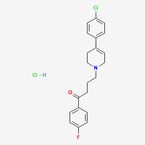 molecular formula C21H22Cl2FNO B8063439 4-(4-(4-Chlorophenyl)-5,6-dihydropyridin-1(2H)-yl)-1-(4-fluorophenyl)butan-1-one hydrochloride 