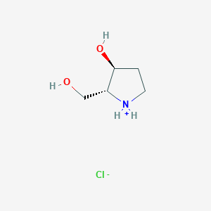 (2R,3S)-2-(hydroxymethyl)pyrrolidin-1-ium-3-ol;chloride