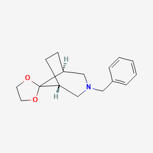 molecular formula C16H21NO2 B8063516 (1'R,5'S)-3'-benzylspiro[1,3-dioxolane-2,8'-3-azabicyclo[3.2.1]octane] 