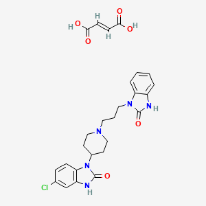 molecular formula C26H28ClN5O6 B8063556 5-Chloro-1-[1-[3-(2,3-dihydro-2-oxo-1h-benzimidazol-1-yl)propyl]piperidin-4-yl]-1,3-dihydro-2h-benzimidazol-2-one maleate 