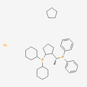 cyclopentane;dicyclohexyl-[2-[(1R)-1-diphenylphosphanylethyl]cyclopentyl]phosphane;iron
