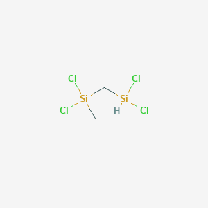molecular formula C2H6Cl4Si2 B8063578 Dichlorosilyl(methyldichlorosilyl)methane 