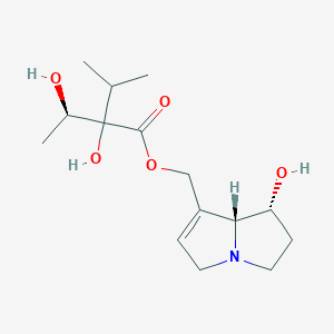 molecular formula C15H25NO5 B8063593 [(7R,8R)-7-hydroxy-5,6,7,8-tetrahydro-3H-pyrrolizin-1-yl]methyl 2-hydroxy-2-[(1R)-1-hydroxyethyl]-3-methylbutanoate 