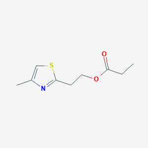 molecular formula C9H13NO2S B8063611 2-(4-Methyl-1,3-thiazol-2-yl)ethyl propanoate 