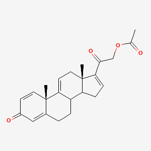 molecular formula C23H26O4 B8063631 [2-[(10S,13S)-10,13-dimethyl-3-oxo-6,7,8,12,14,15-hexahydrocyclopenta[a]phenanthren-17-yl]-2-oxoethyl] acetate 