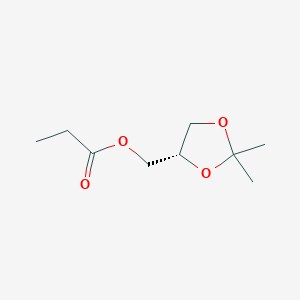 molecular formula C9H16O4 B8063674 (S)-2,2-Dimethyl-1,3-dioxolane-4alpha-methanol propionate 
