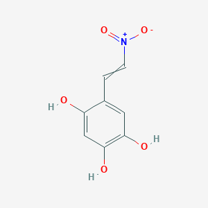 molecular formula C8H7NO5 B8063675 5-(2-Nitroethenyl)benzene-1,2,4-triol 